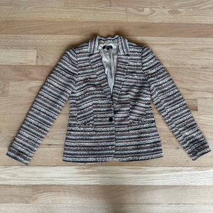 Madewell Crossweave Textured Tweed Multi Color Blazer Women’s Size 2